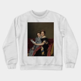 The Sisters Zenaide and Charlotte Bonaparte by Jacques-Louis David Crewneck Sweatshirt